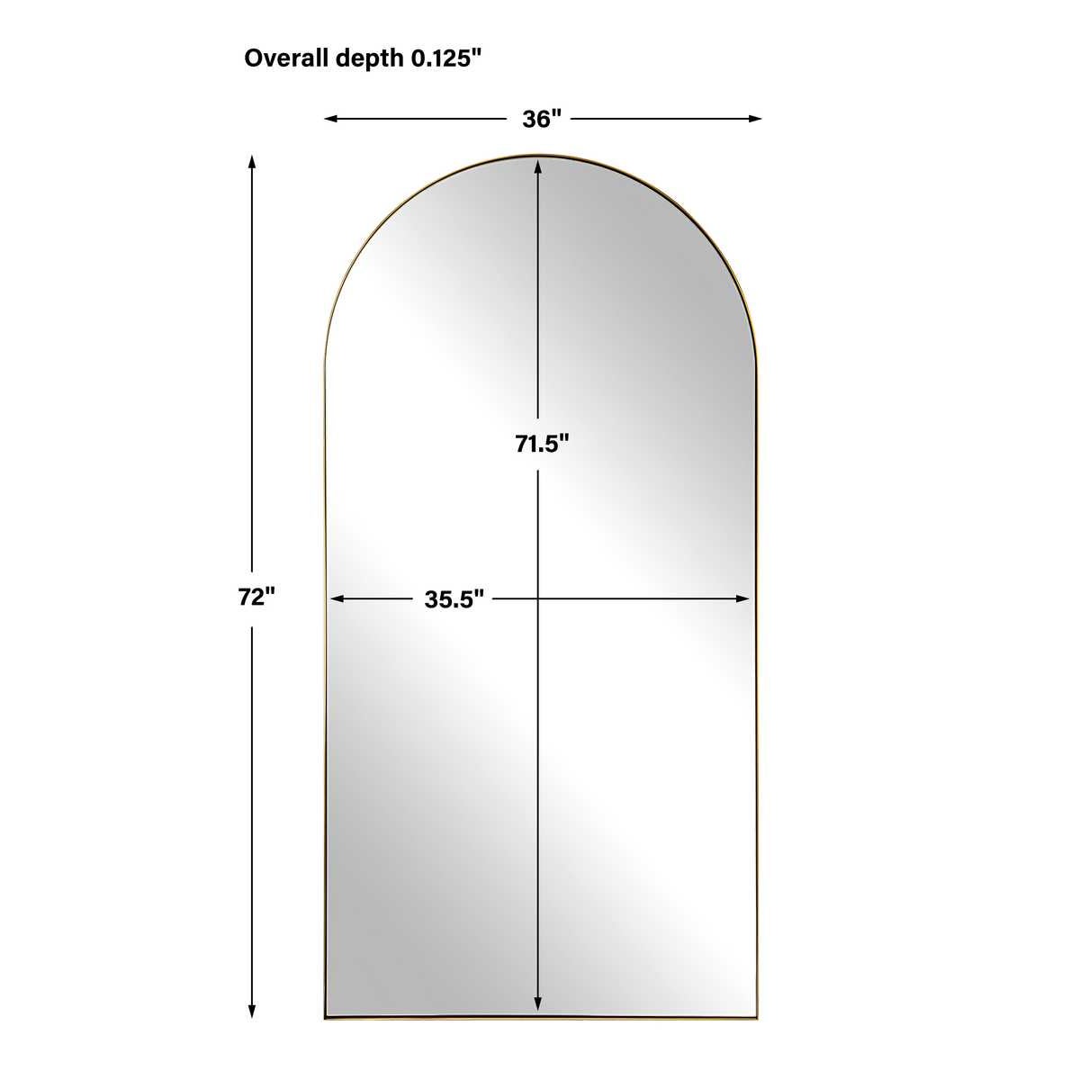 Bresciana 72 in. Arch Mirror