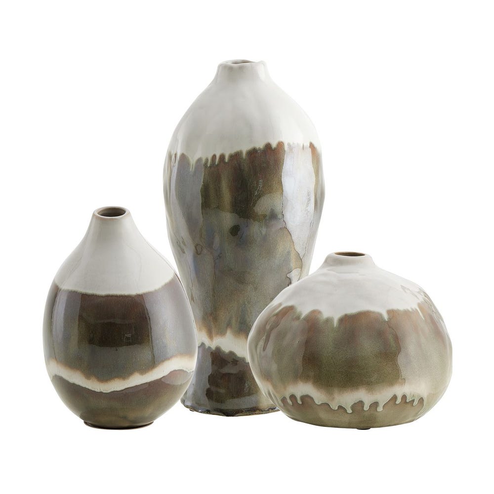 Faedis Ceramic Outdoor Vases - Set of 3