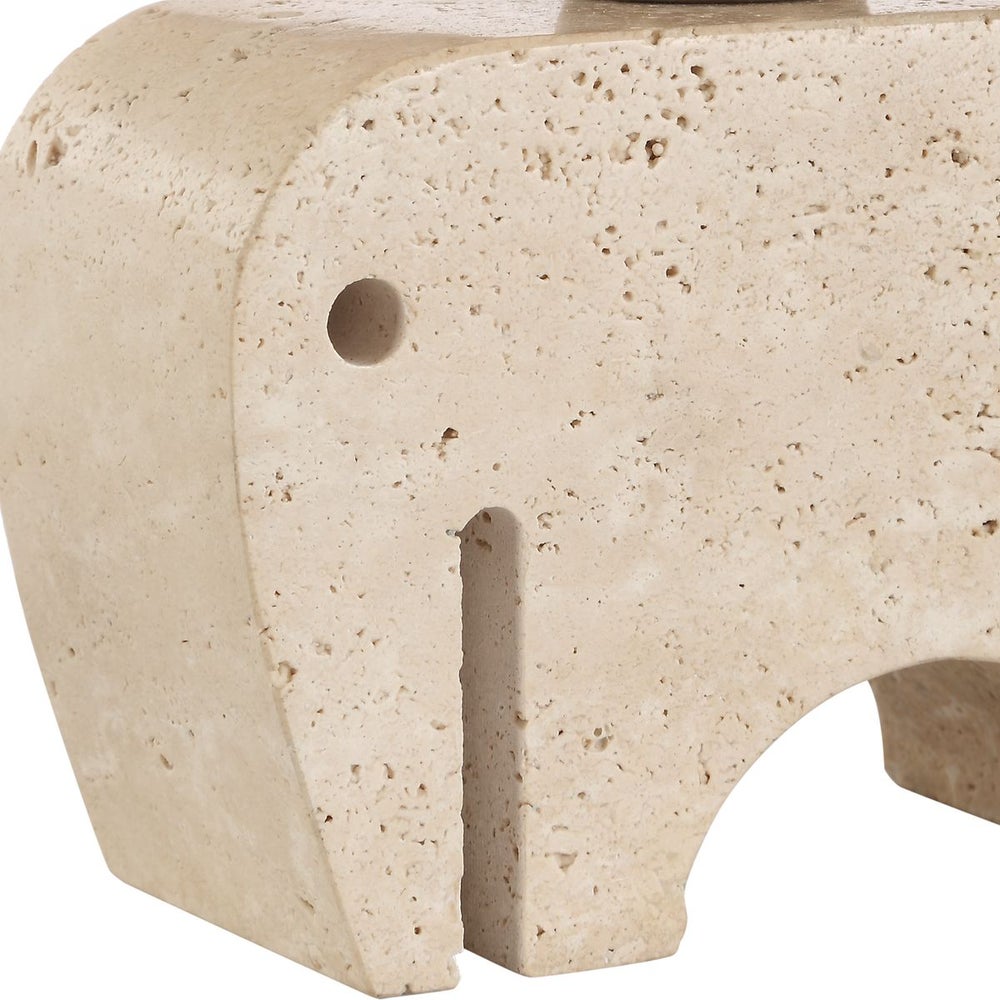 Anitrella 11 in. Travertine Table Lamp