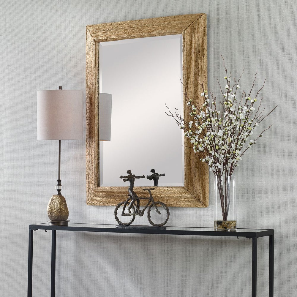 Macario 46 in. Woven Banana Mirror