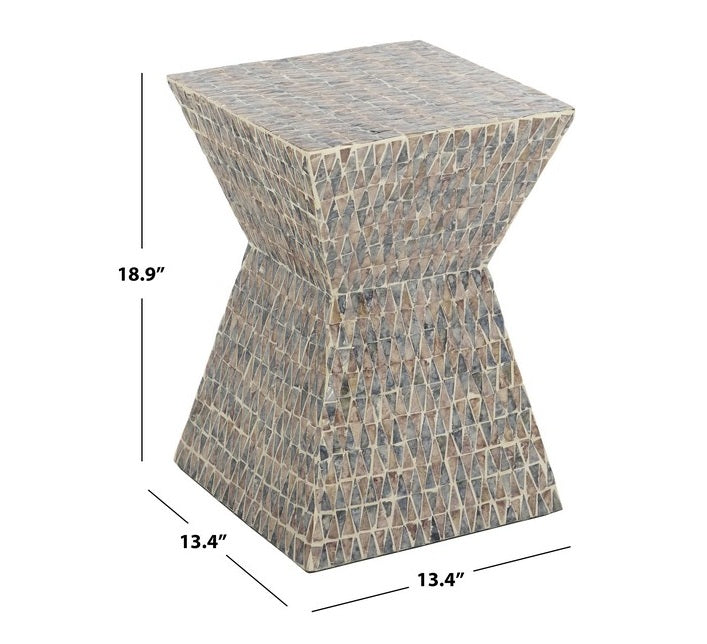 Gennaro 19 in. Capiz Accent Table