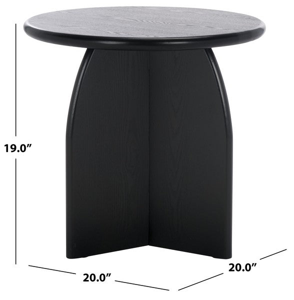 Rovigo 20 in. Wood Accent Table - Black