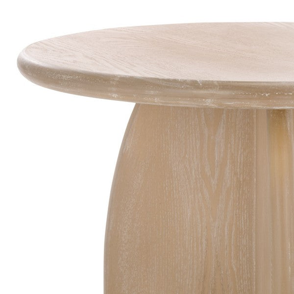 Rovigo 20 in. Wood Accent Table - Bleached White