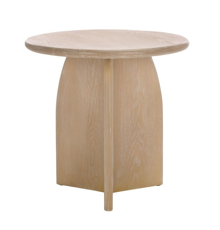 Rovigo 20 in. Wood Accent Table - Bleached White