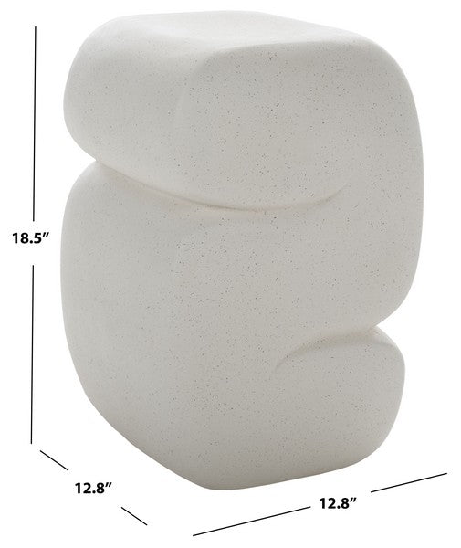 Semonzo 19 in. Accent Table - White