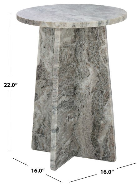 Stazione 22 in. Marble Accent Table