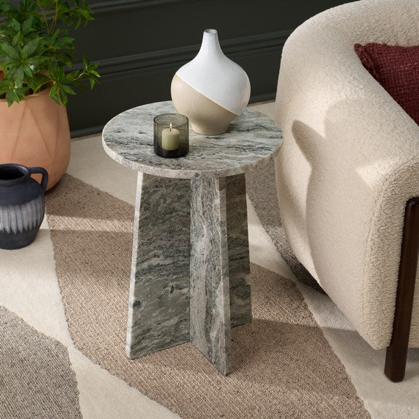 Stazione 22 in. Marble Accent Table