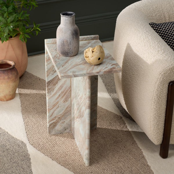 Foria 24 in. Marble Accent Table