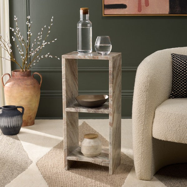 Levada 28 in. Marble Accent Table