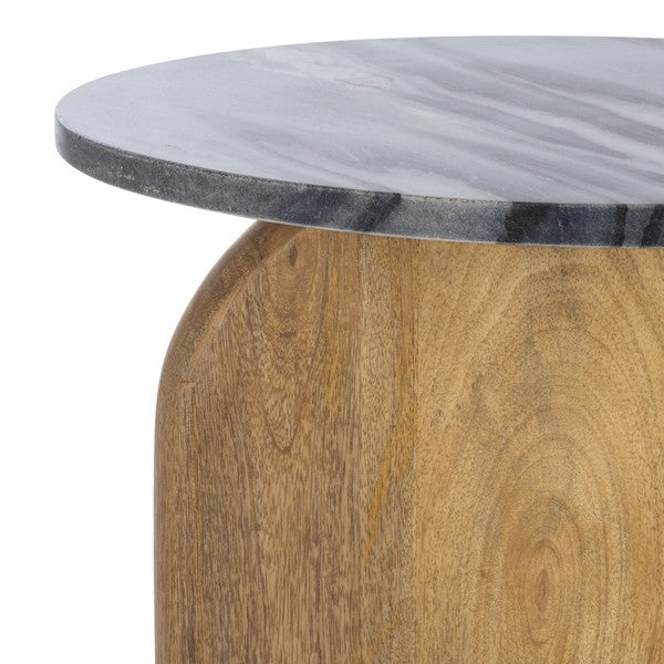 Salci 22 in. Marble Top Accent Table