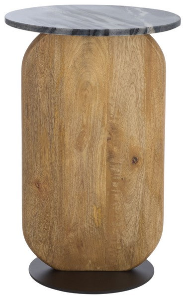Salci 22 in. Marble Top Accent Table