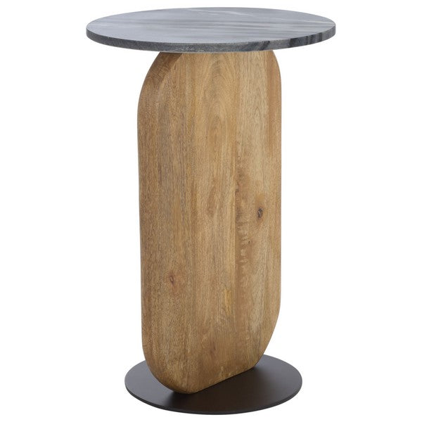 Salci 22 in. Marble Top Accent Table