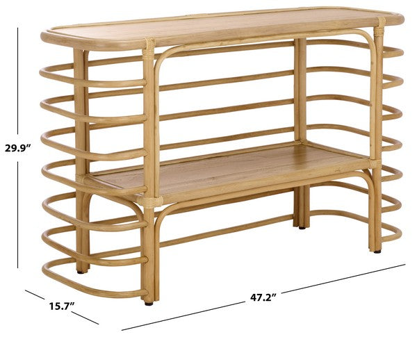Trieste 47 in. Sea Hibiscus Wood Console Table