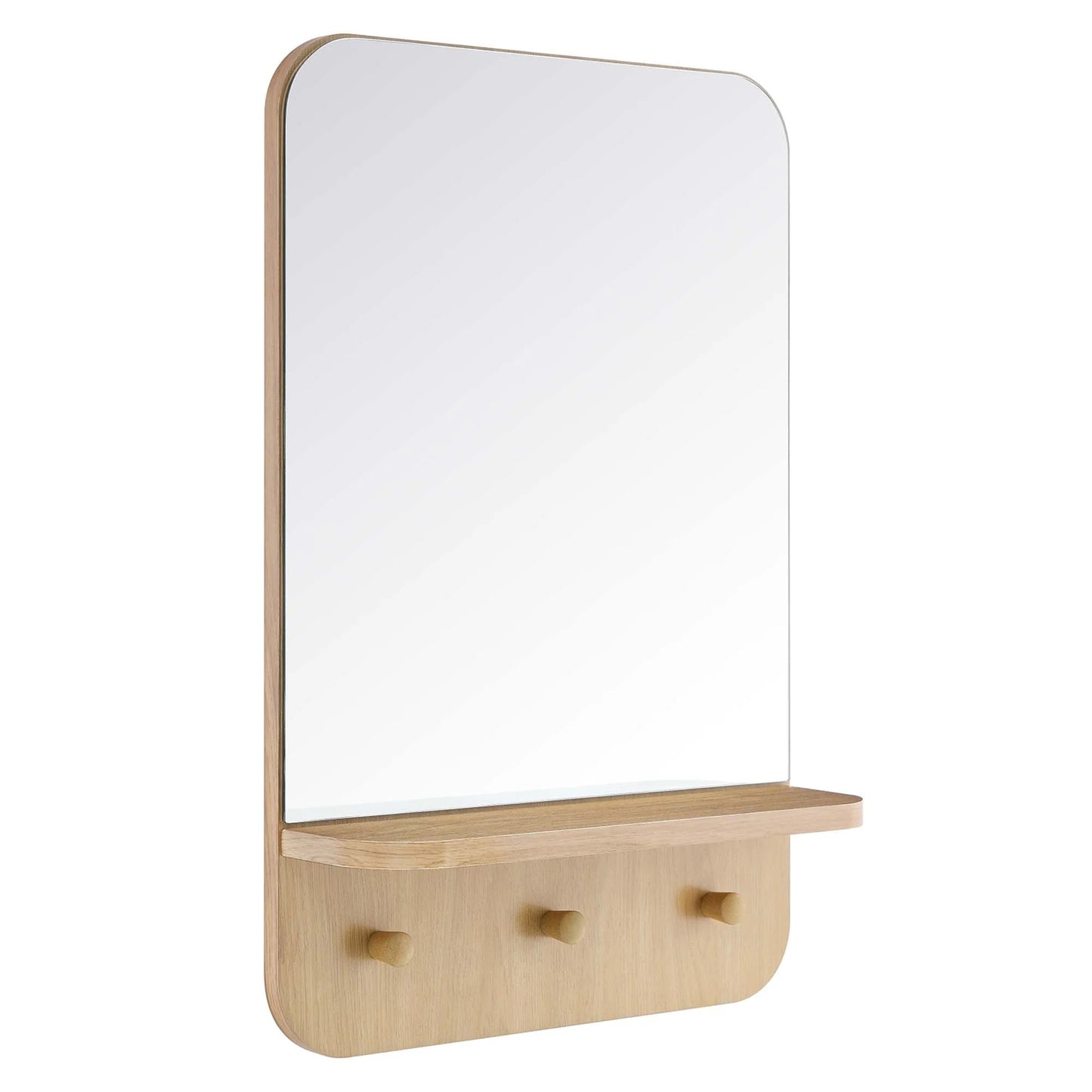Ortezzano 24 in. Mindi Wood Mirror