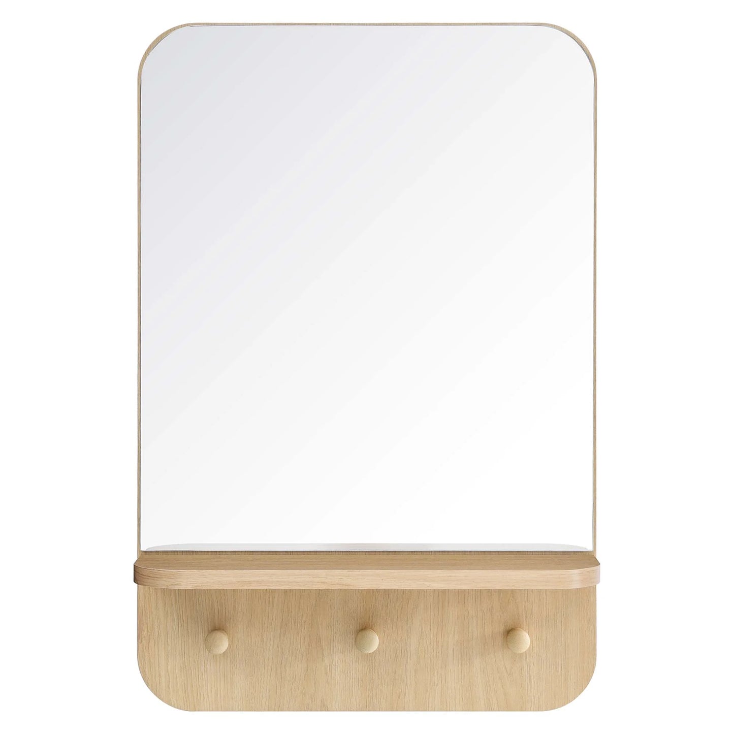 Ortezzano 24 in. Mindi Wood Mirror