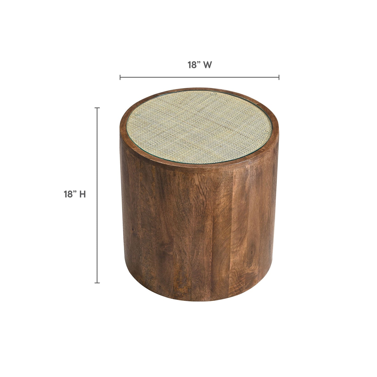 Rotondi 18 in. Round Wood Accent Table