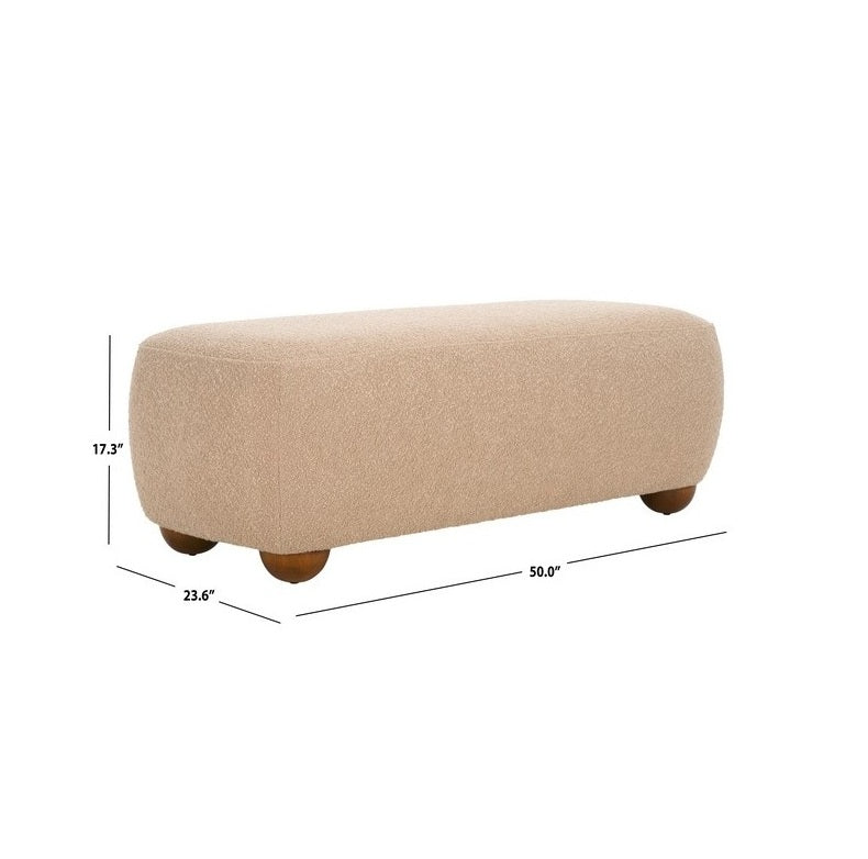 Piegara Rectangular Boucle Ottoman