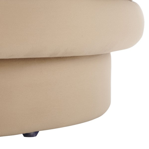 Nocera Layered Velvet Ottoman