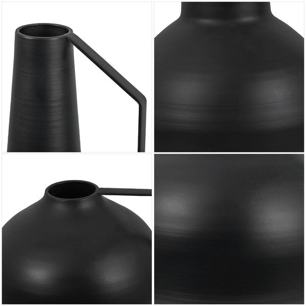 Bolzano Black Iron Vase - Set of 2
