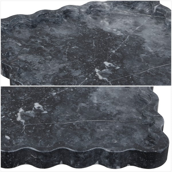 Povo Scalloped Edges Marble Tray
