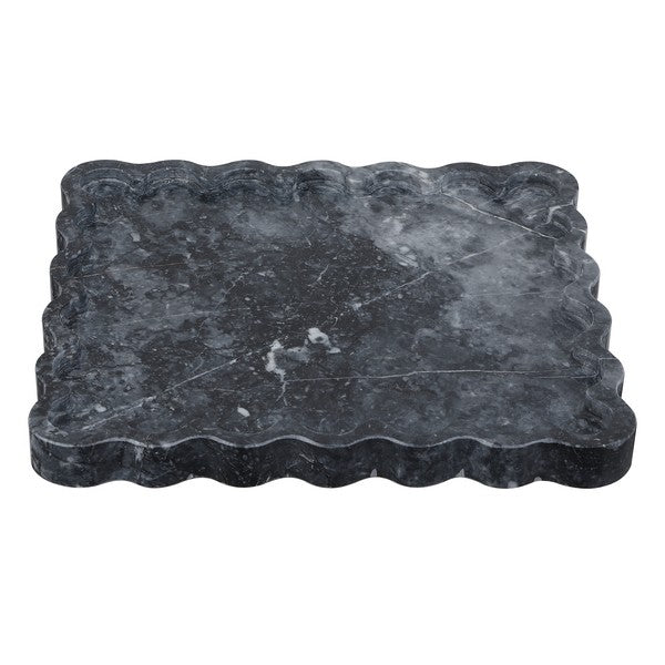 Povo Scalloped Edges Marble Tray