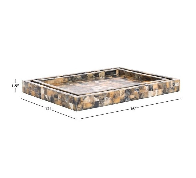 Pistoia Resin Tray- Set of 2