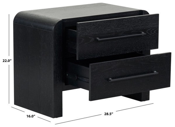Varesino 29 in. Rubberwood Nightstand