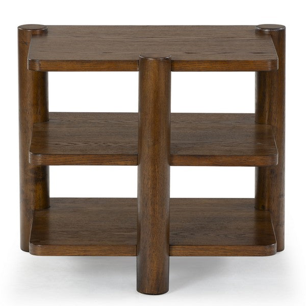 Gragnano 24 in. Wood Accent Tables - Medium Oak