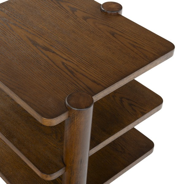 Gragnano 24 in. Wood Accent Tables - Medium Oak