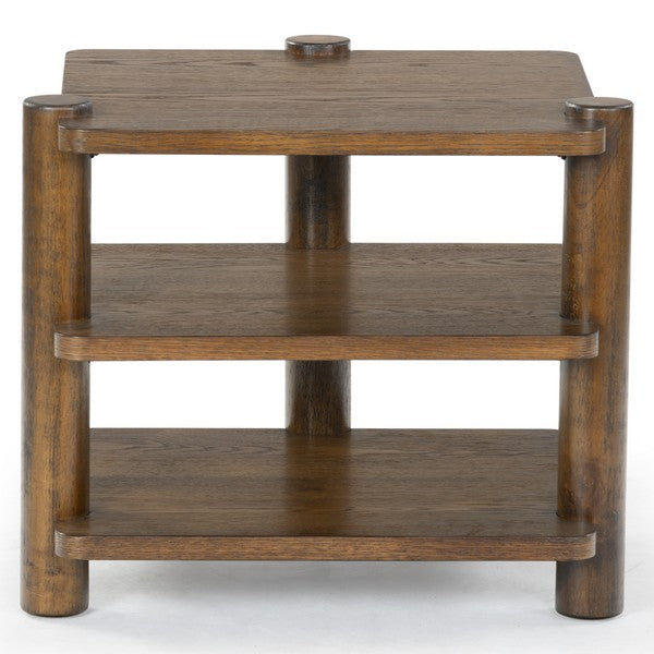 Gragnano 24 in. Wood Accent Tables - Medium Oak