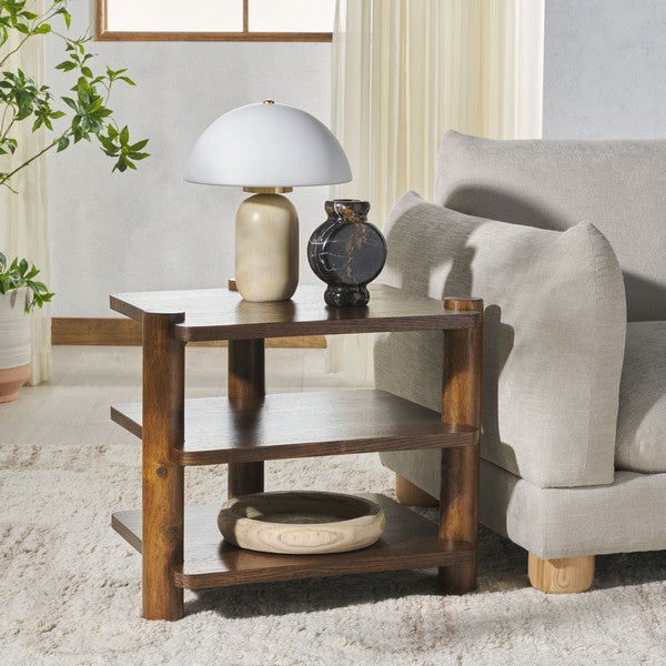 Gragnano 24 in. Wood Accent Tables - Medium Oak