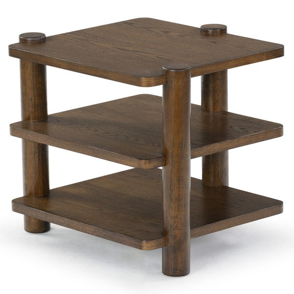 Gragnano 24 in. Wood Accent Tables - Medium Oak