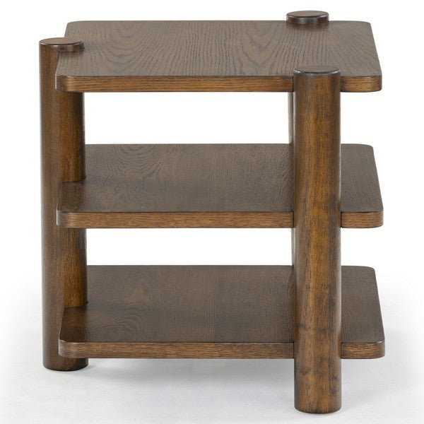 Gragnano 24 in. Wood Accent Tables - Medium Oak