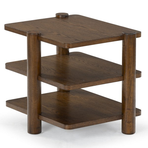 Gragnano 24 in. Wood Accent Tables - Medium Oak