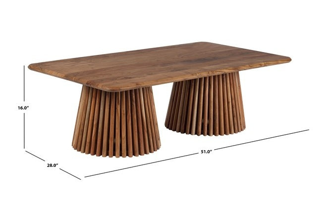 Tasso 51 in. Acacia Wood Coffee Table