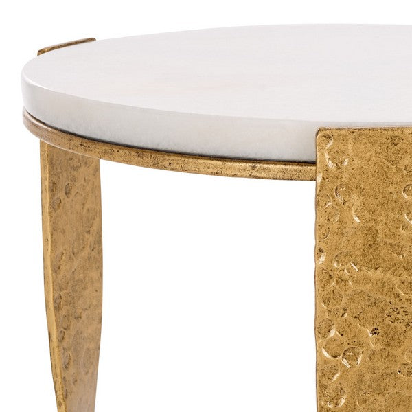 Cannole 22 in. Marble Top Accent Table