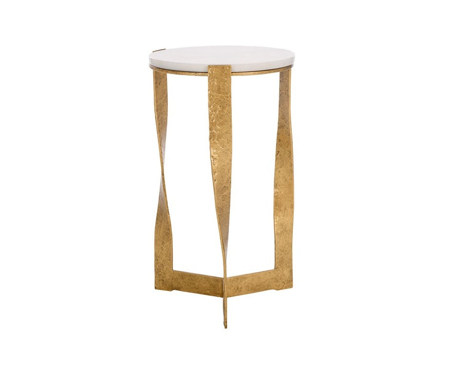 Cannole 22 in. Marble Top Accent Table