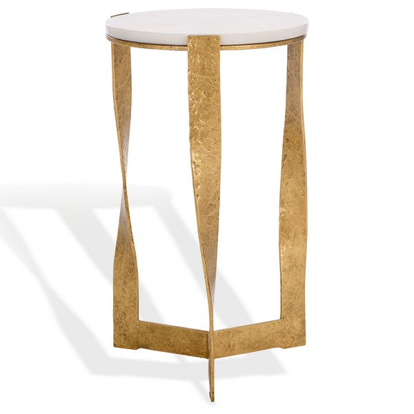Cannole 22 in. Marble Top Accent Table