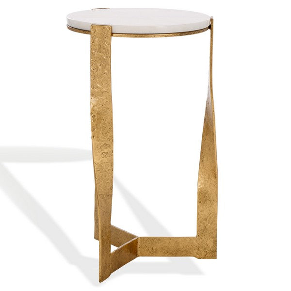 Cannole 22 in. Marble Top Accent Table