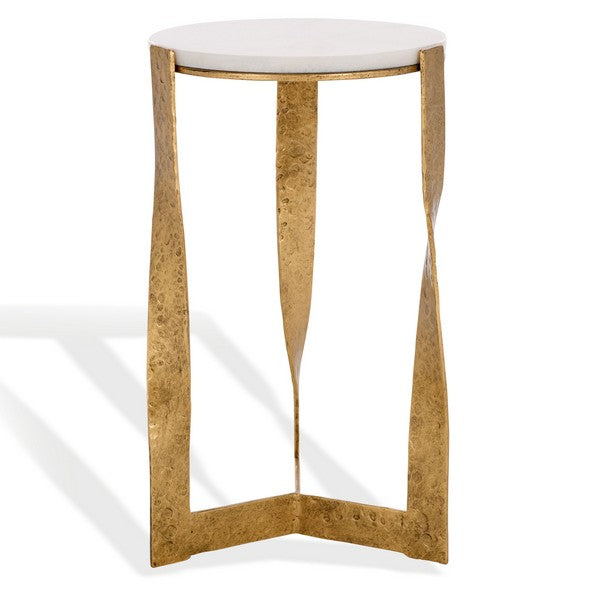 Cannole 22 in. Marble Top Accent Table