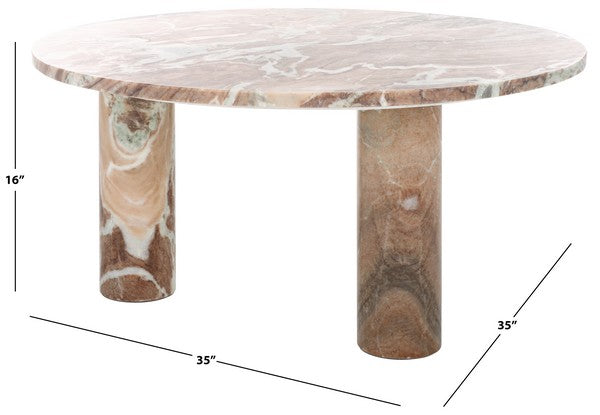 Tole 35 in. Marble Coffee Table