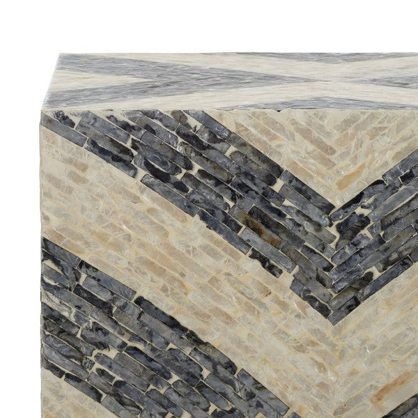 Altivole 19 in. Capiz Shell Accent Table