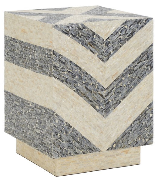 Altivole 19 in. Capiz Shell Accent Table