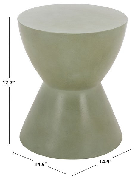 Genzano 18 in. Concrete Outdoor Accent Table - Sage