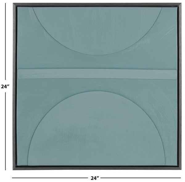Blue Grey Geometry 24 in. Wall Art