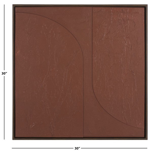 Maroon Curve Harmony 30 in. Wall Art