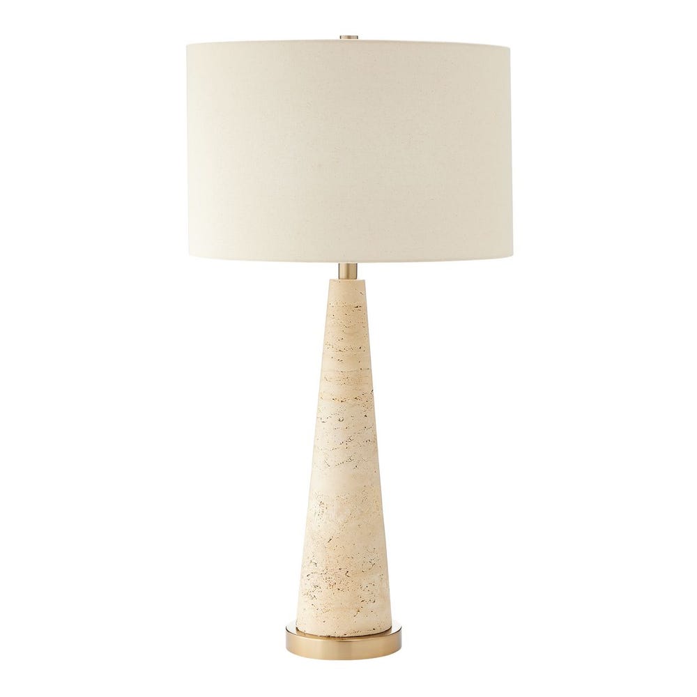 Belforte 32 in. Travertine Table Lamp