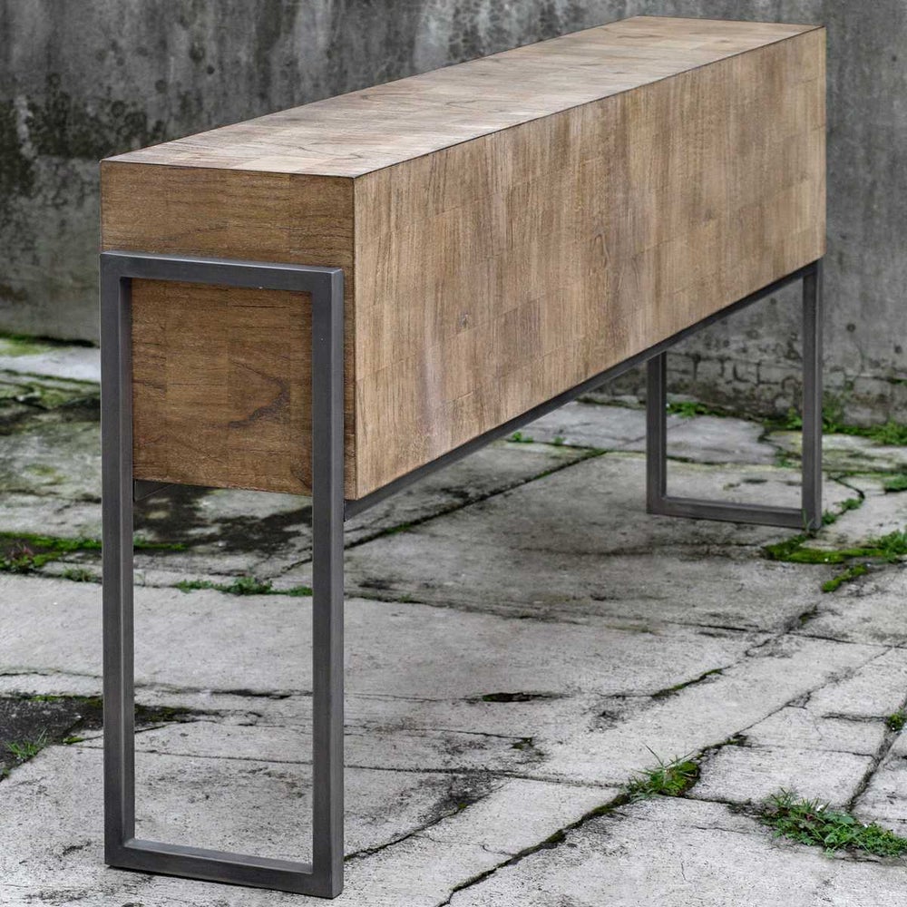 Benito 60 in. Mahogany Wood Console Table