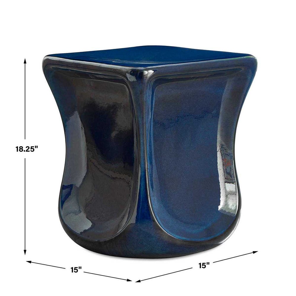 Alcide 18 in. Earthenware Outdoor Accent Table
