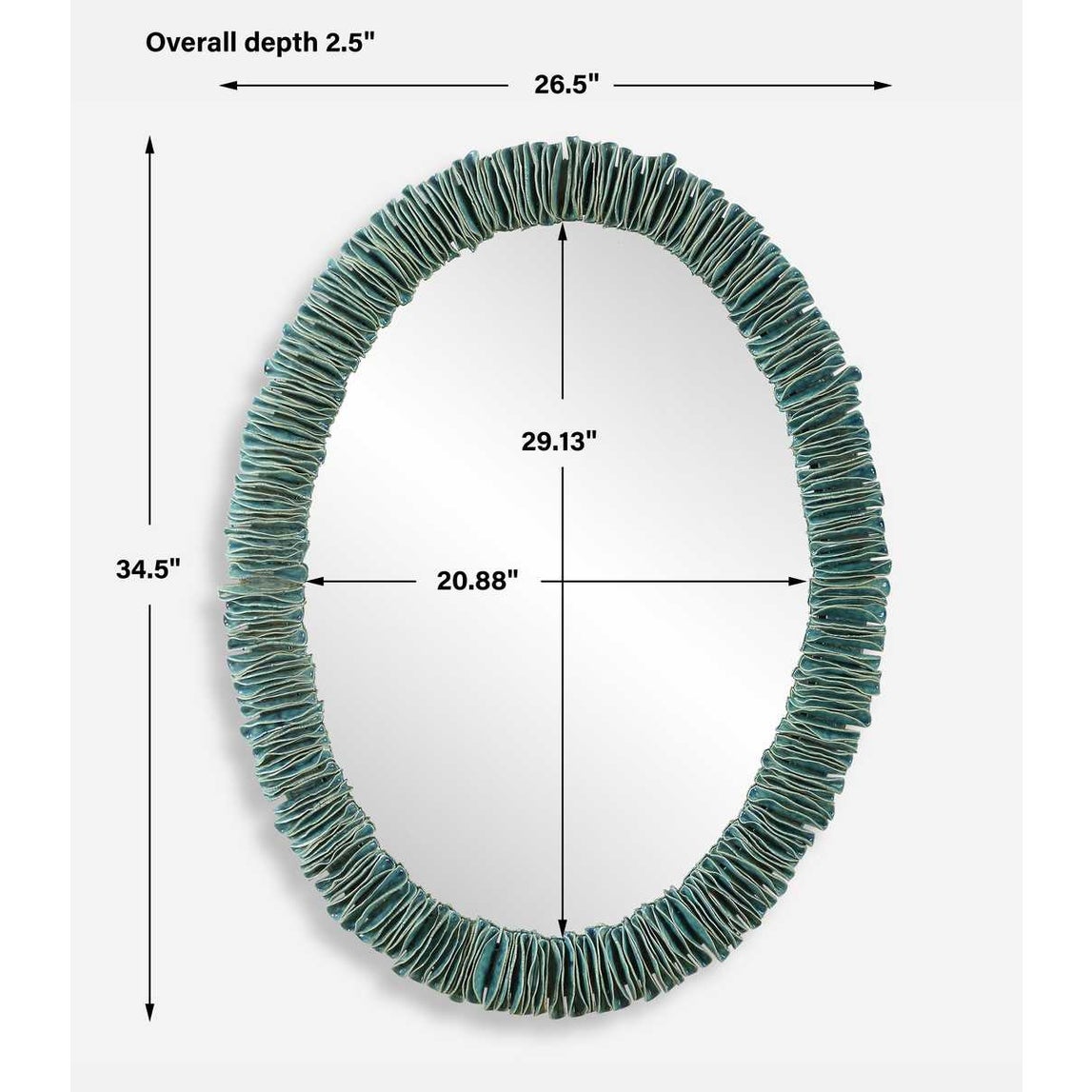 Legnaro 35 in. Oval Mirror